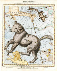 John Flamsteed Celestial Atlas Original Astrological Prints 1776 Ursa Maj 82 - Panteek Antique Prints