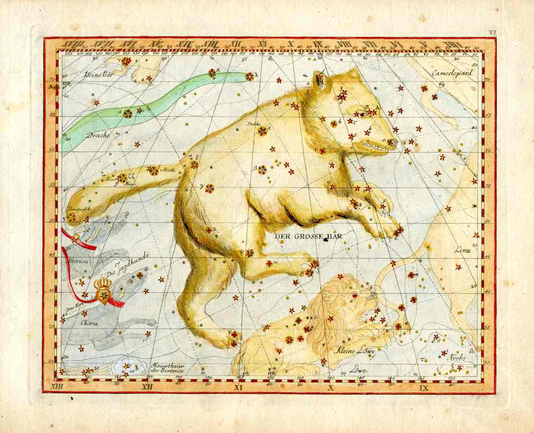John Flamsteed Celestial Atlas Original Astrological Prints 1776 Ursa Major