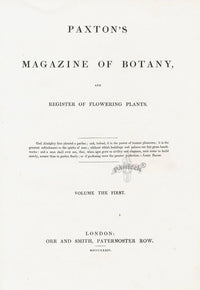 Joseph Paxton Antique Botanical Print 1834 Title Page V. 1 - Panteek Antique Prints