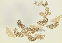 Kamisaka Sekka 1st Edition Beige, Brown Butterflies - Panteek Antique Prints
