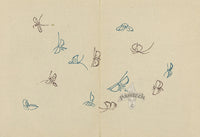 Kamisaka Sekka 1st Edition Blue, Brown Butterflies - Panteek Antique Prints