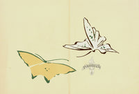 Kamisaka Sekka 1st Edition Yellow, Green, Brown Butterflies - Panteek Antique Prints