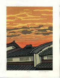 Katsuyuki Nishijima Color of Evening Woodblock Print - Panteek Antique Prints