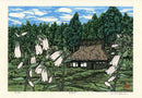 Katsuyuki Nishijima House in Village in Spring - Panteek Antique Prints