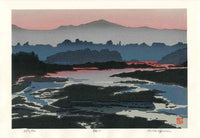 Katsuyuki Nishijima Lake in Evening - Panteek Antique Prints