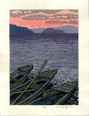 Katsuyuki Nishijima Morning Sun Woodblock Print - Panteek Antique Prints