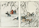 Keinen Imao Birds Reeds in Snow, Murekamo Duck 2 prints - Panteek Antique Prints