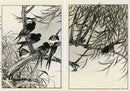 Keinen Imao Birds Swallows 2 prints - Panteek Antique Prints
