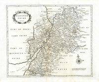 Kip State Gloucestershire Gloster Shire AD 1712 - Panteek Antique Prints