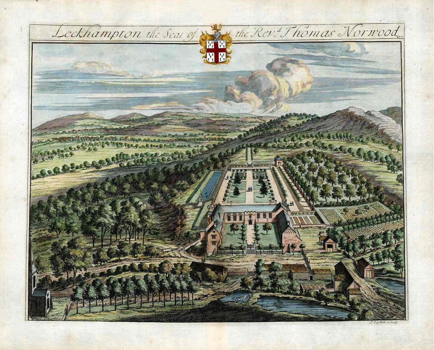 Kip State Gloucestershire Leckhampton, Seat of Rev Thomas Norwood