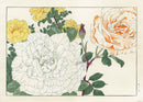 Konan Tanigami Western Flowers White, Yellow Rose - Panteek Antique Prints
