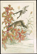 Kono Bairei Kacho Gafu, Flying Geese, Autumn Leaves - Panteek Antique Prints