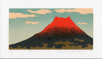 Kunio Kaneko Fuji 86 Red Black with Blue Sky - Panteek Antique Prints