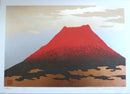 Kunio Kaneko Fuji 99 Red Black with Blue Sky - Panteek Antique Prints