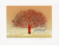 Kunio Kaneko Red Red Tree 2 - Panteek Antique Prints