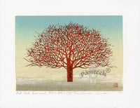 Kunio Kaneko Red Red Tree and Blue Blue Sky - Panteek Antique Prints