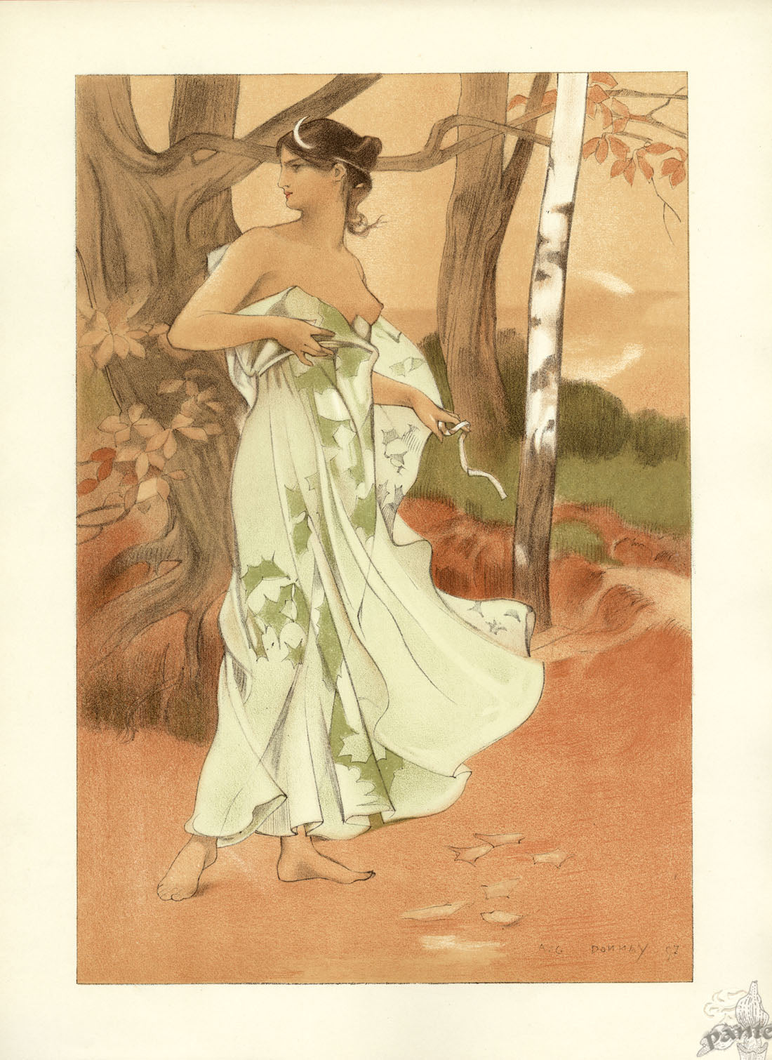 L'Estampe Moderne Orginal Lithographs Artemis by Donnay