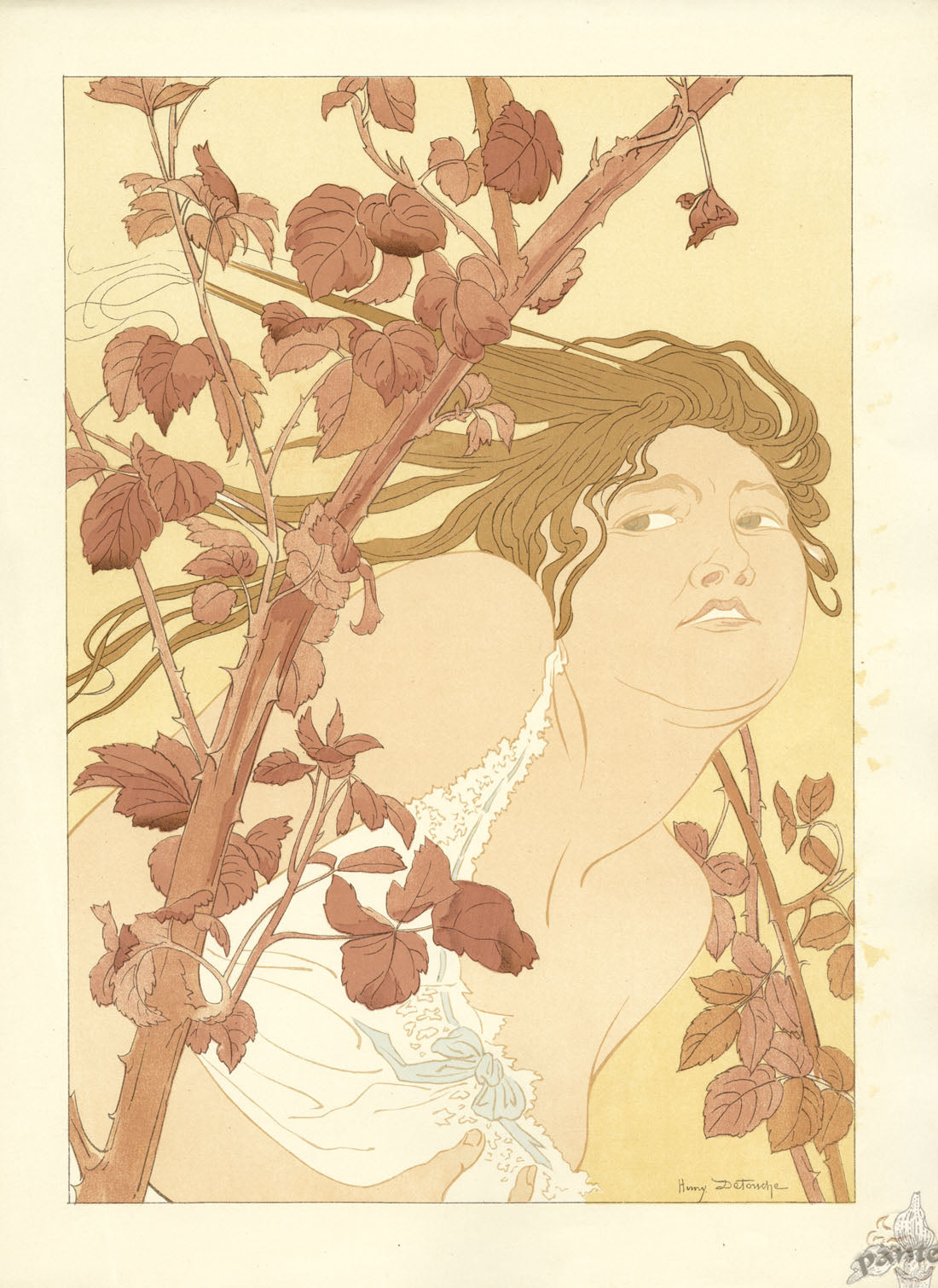 L'Estampe Moderne Orginal Lithographs Brambles by Detouche