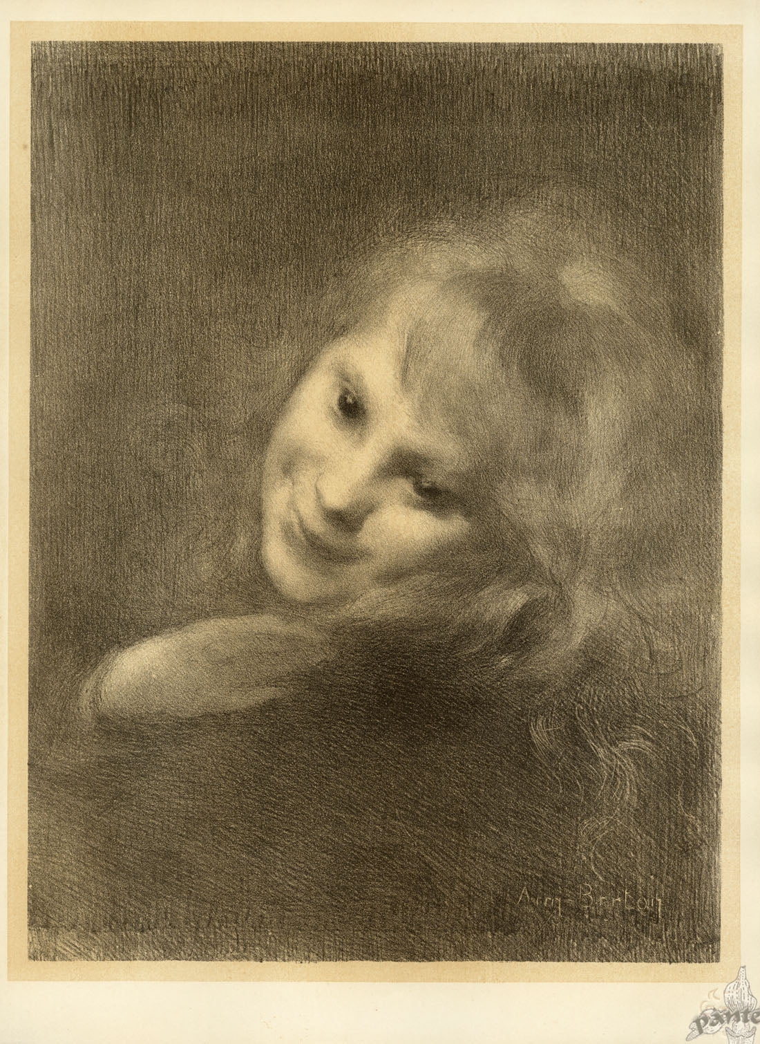 L'Estampe Moderne Orginal Lithographs Laughing by Berton