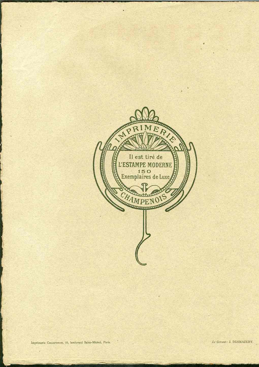 L'Estampe Moderne Orginal Lithographs Original Folder