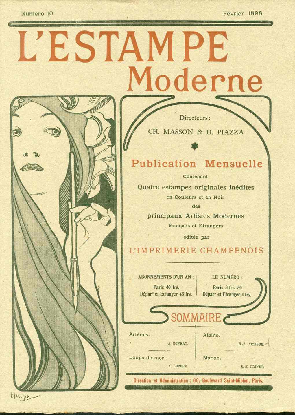 L'Estampe Moderne Orginal Lithographs Original Folder