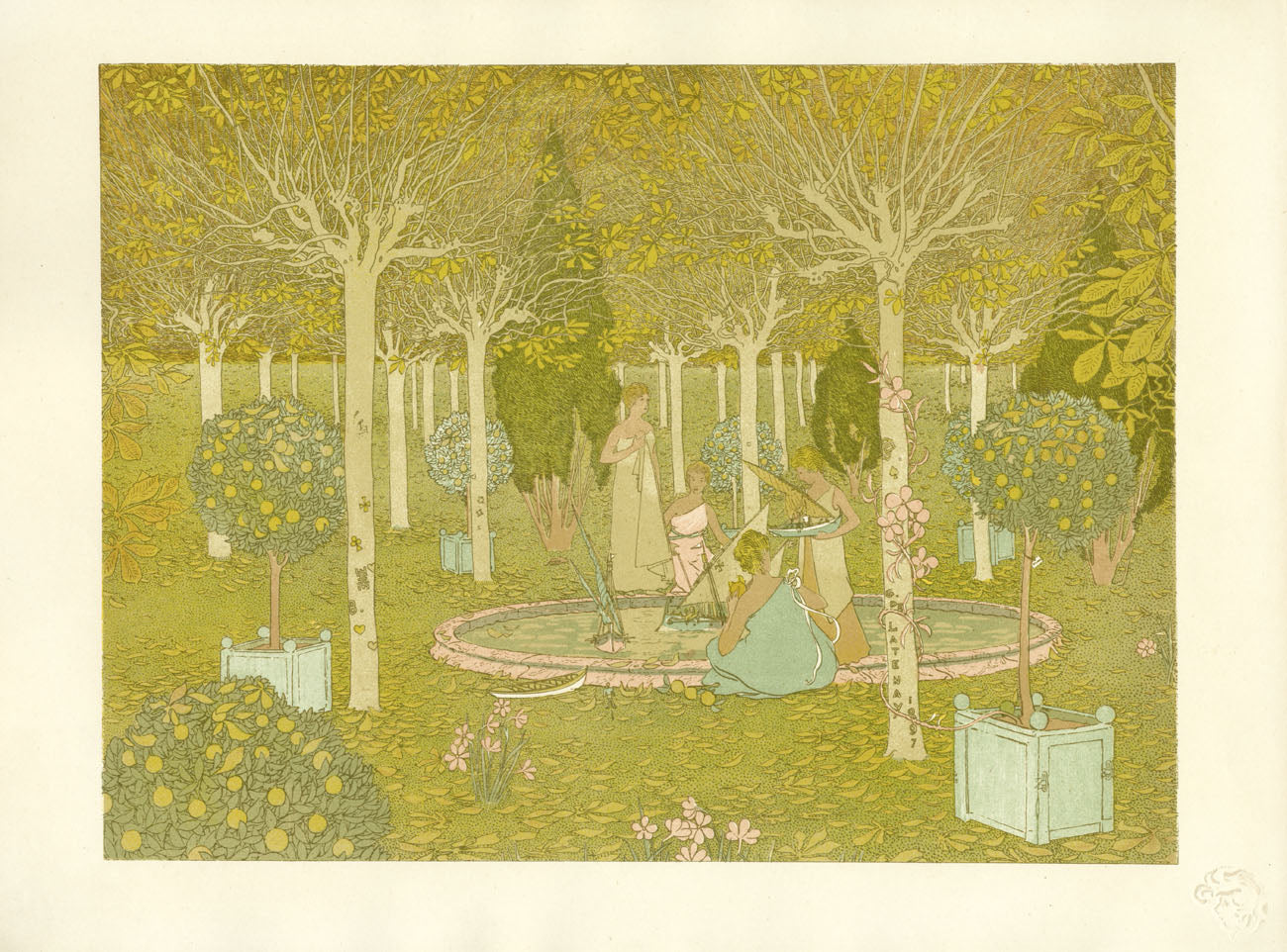 L'Estampe Moderne Orginal Lithographs Park by de Latenay