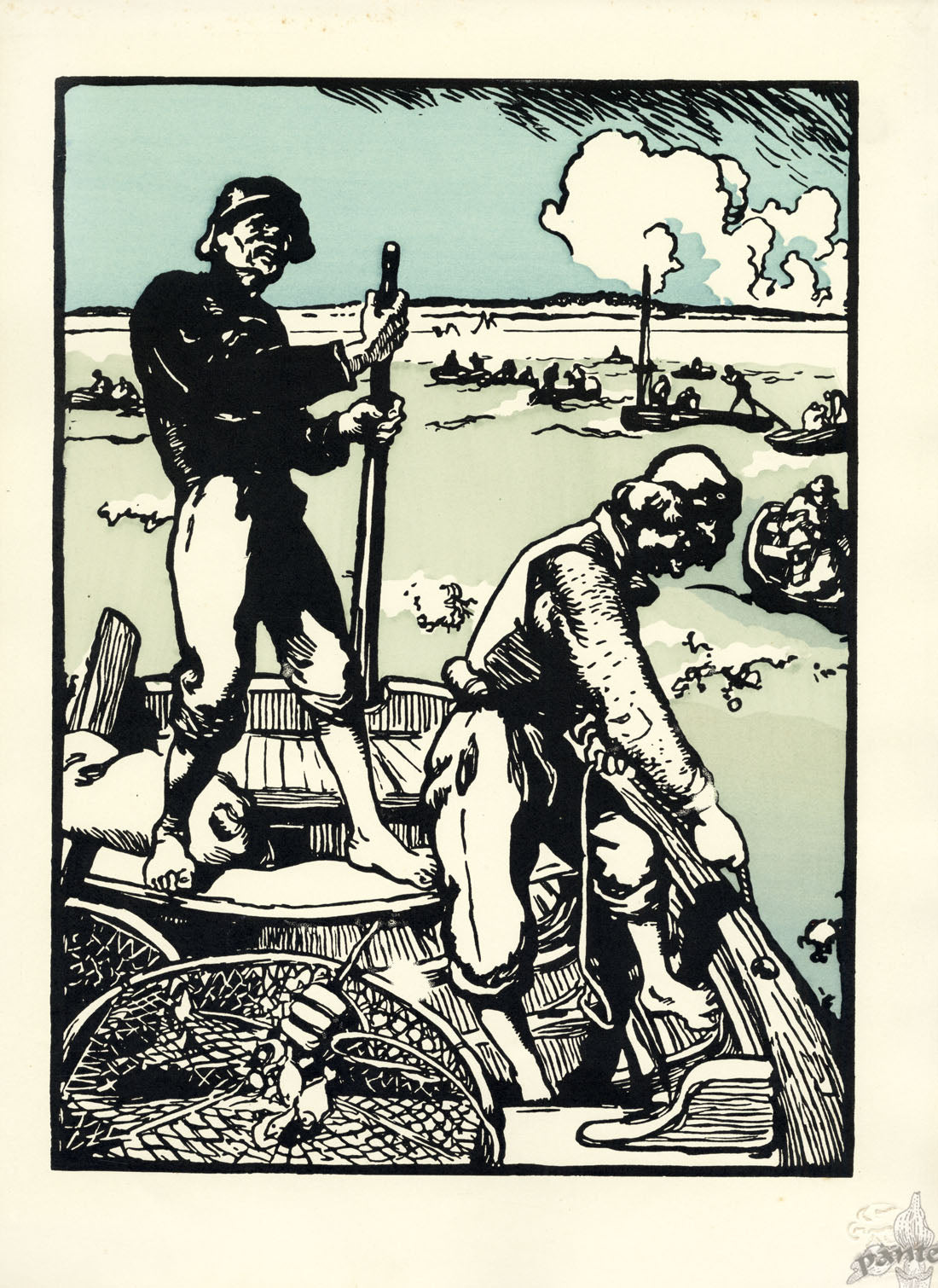 L'Estampe Moderne Orginal Lithographs Sea Wolves by Lepere