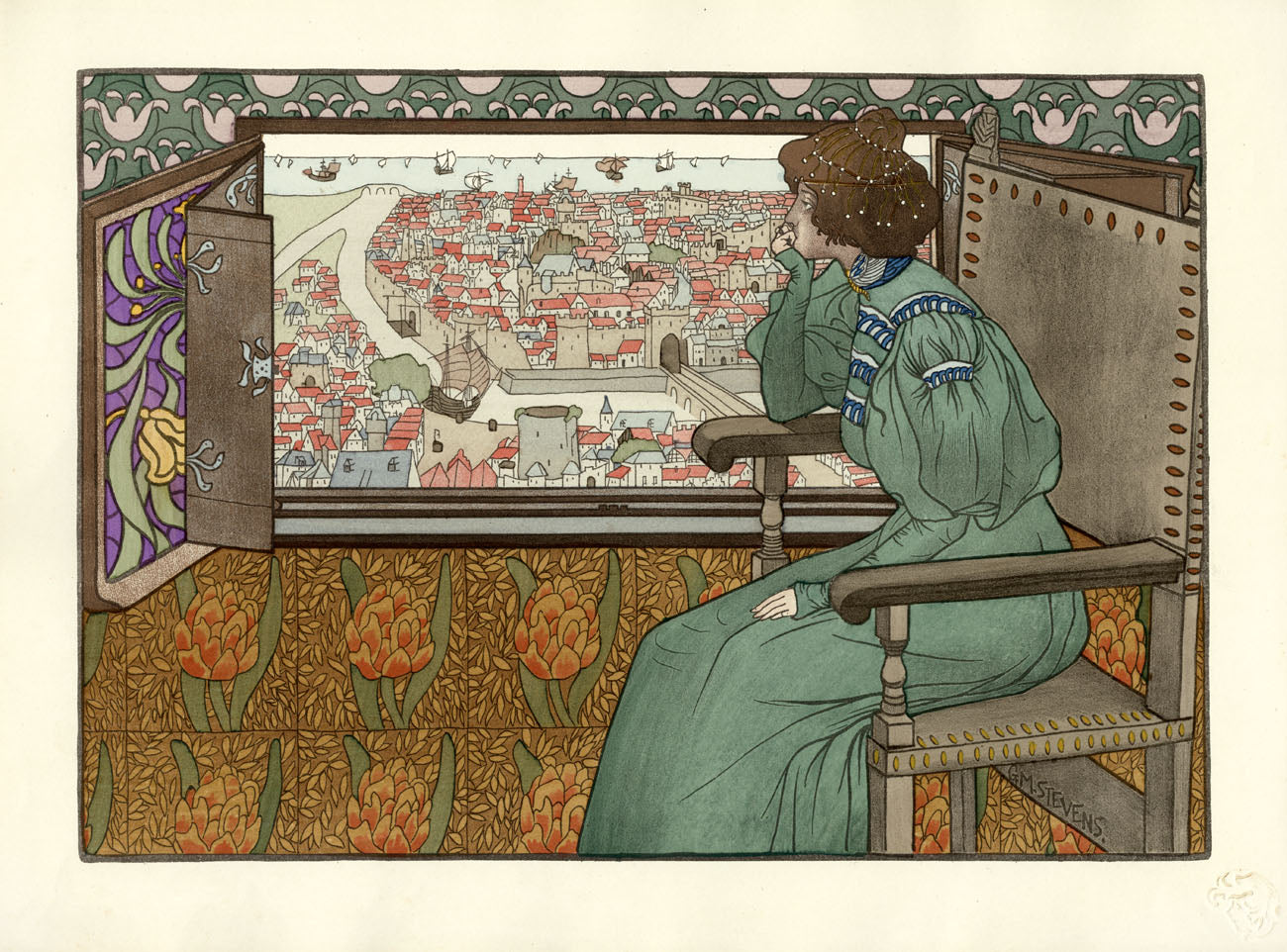 L'Estampe Moderne Orginal Lithographs Solveig by Stevens