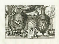 Le Pautre Architecture, Statues, Fountains, Acanthus Vases - Panteek Antique Prints
