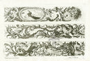 Le Pautre Architecture, Statues, Fountains, Cartouche Friezes - Panteek Antique Prints