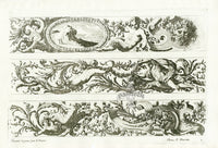 Le Pautre Architecture, Statues, Fountains, Cartouche Friezes - Panteek Antique Prints