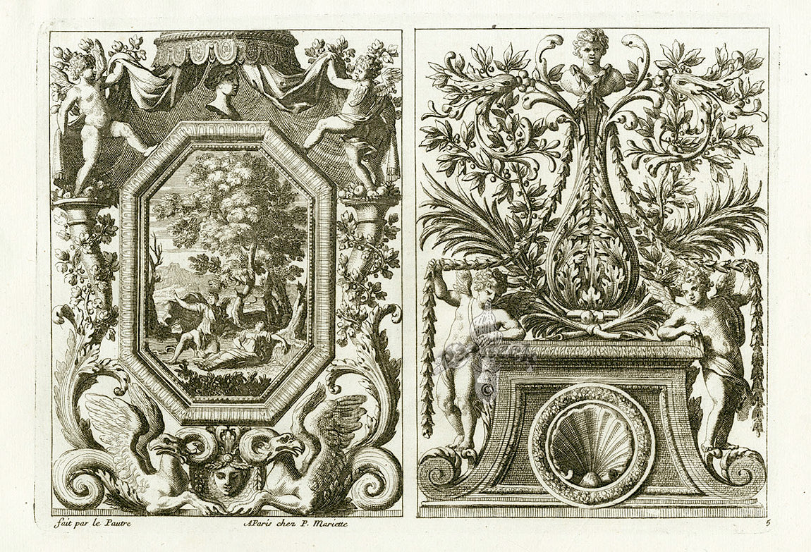 Le Pautre Architecture, Statues, Fountains, Cephalus & Procris