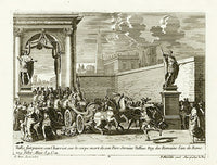 Le Pautre Architecture, Statues, Fountains, Charriot - Panteek Antique Prints