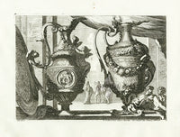 Le Pautre Architecture, Statues, Fountains, Cherub and Fruit Vases - Panteek Antique Prints