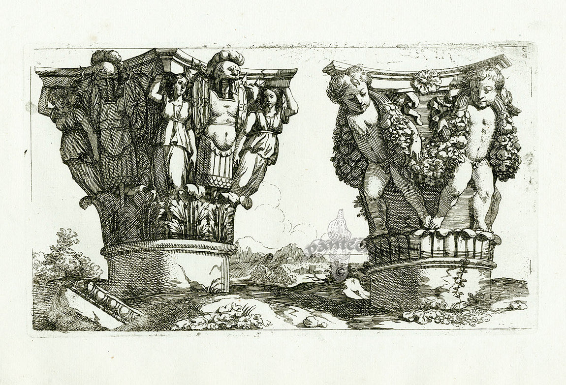 Le Pautre Architecture, Statues, Fountains, Cherub Capital