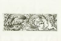 Le Pautre Architecture, Statues, Fountains, Cherub on Griffin - Panteek Antique Prints