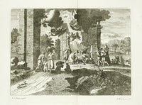 Le Pautre Architecture, Statues, Fountains, Cherubs, City Gate - Panteek Antique Prints