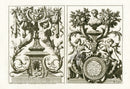 Le Pautre Architecture, Statues, Fountains, Cherubs Panel - Panteek Antique Prints