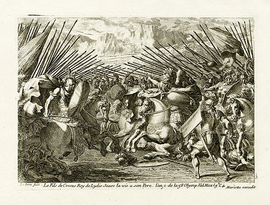 Le Pautre Architecture, Statues, Fountains, Croesus Saved By Son