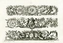 Le Pautre Architecture, Statues, Fountains, Crowning Friezes - Panteek Antique Prints
