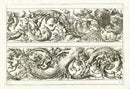 Le Pautre Architecture, Statues, Fountains, Cupids & Lion Friezes - Panteek Antique Prints