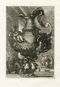 Le Pautre Architecture, Statues, Fountains, Dragon & Sea People - Panteek Antique Prints