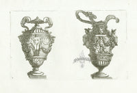 Le Pautre Architecture, Statues, Fountains, Floral Vase - Panteek Antique Prints