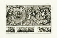 Le Pautre Architecture, Statues, Fountains, Foliage Frieze - Panteek Antique Prints