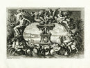 Le Pautre Architecture, Statues, Fountains, Fountain in Cartouche - Panteek Antique Prints