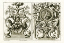 Le Pautre Architecture, Statues, Fountains, Griffins Panel - Panteek Antique Prints