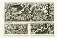 Le Pautre Architecture, Statues, Fountains, Griffon Friezes - Panteek Antique Prints