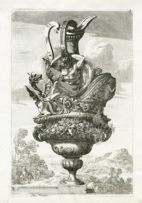 Le Pautre Architecture, Statues, Fountains, Man & Dragon - Panteek Antique Prints