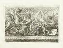 Le Pautre Architecture, Statues, Fountains, Man Fights Dragon Frieze - Panteek Antique Prints