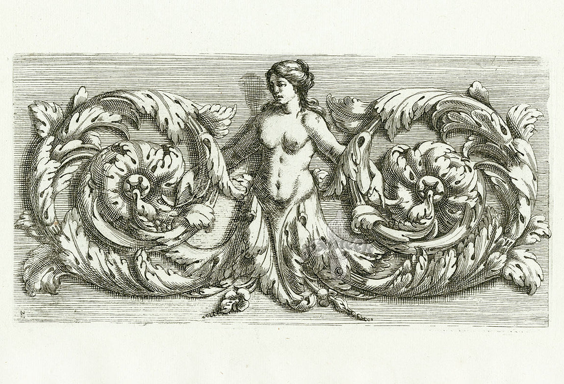 Le Pautre Architecture, Statues, Fountains, Mermaid Frieze